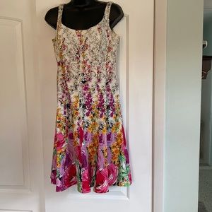 Nine West sleeveless floral dress